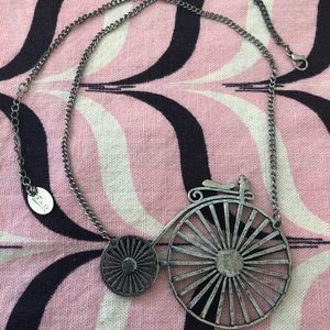 Penny farthing necklace